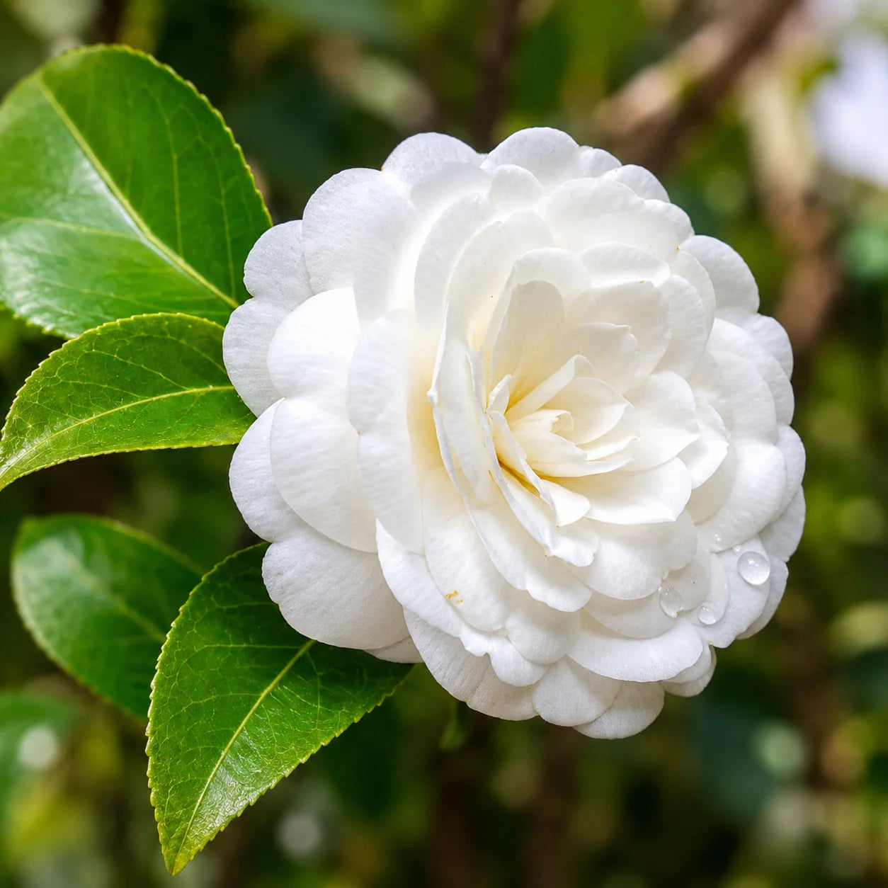 Bees Plant Hub Camellia White (Tree Rose) Rare All Time Flowering Live Plant