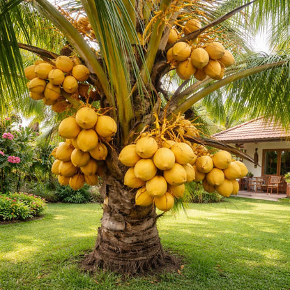Bees Plant Hub Yellow Malayan Dwarf Coconut Tree Plant