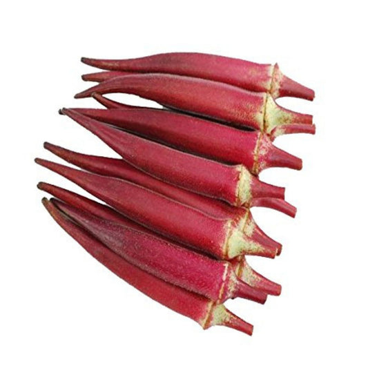 Organic Red Okra (लाल भिंडी के बीज) Seeds - Open Pollinated